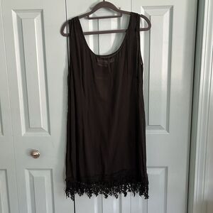 New Options Wms Black Sheer Mini Dress One Size Lace Hem Witchy Whimsigoth